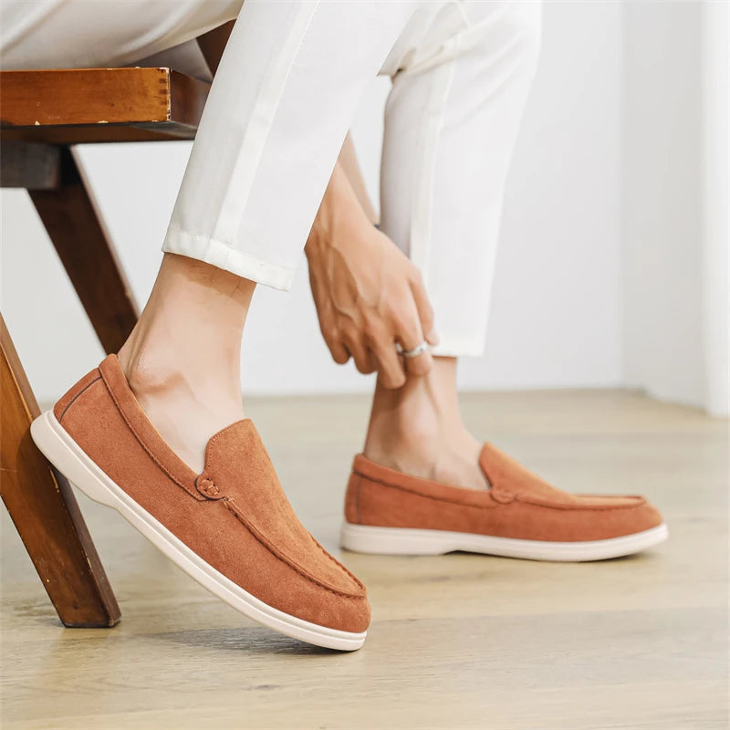 Mocassini casual in pelle scamosciata