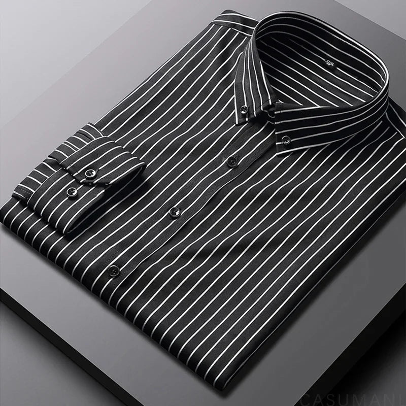 Camicia da uomo casual a righe