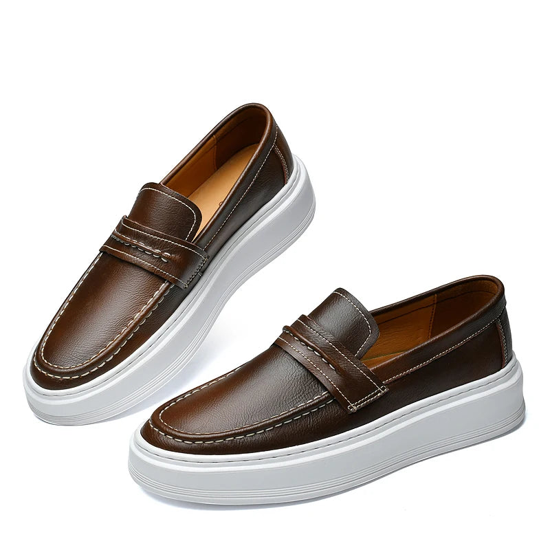 Scarpe da barca in pelle