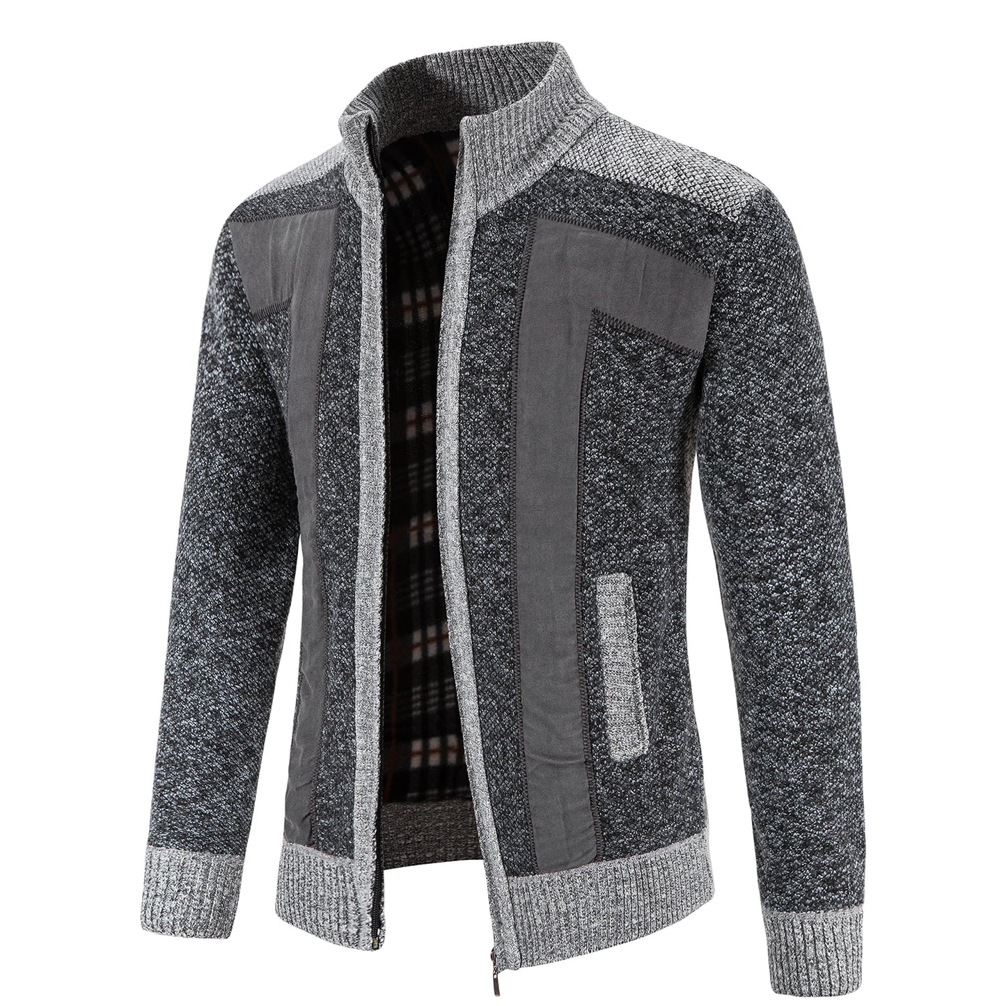 Cardigan elegante in maglia con zip
