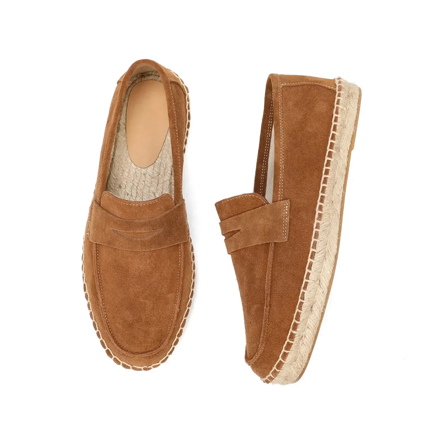 Espadrillas eleganti in pelle scamosciata