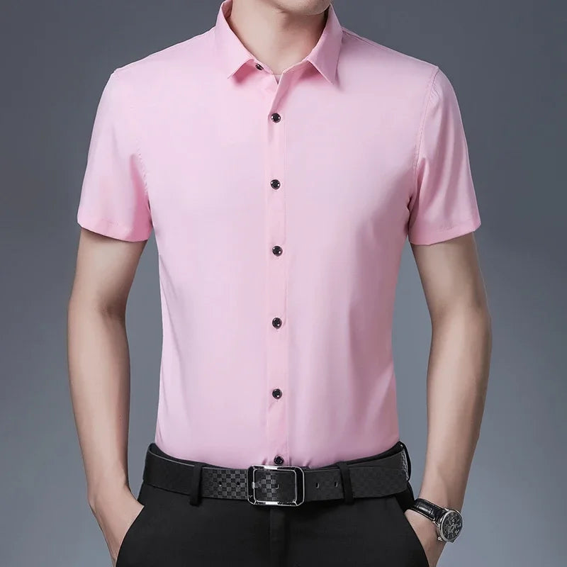 Camicia business casual a maniche corte