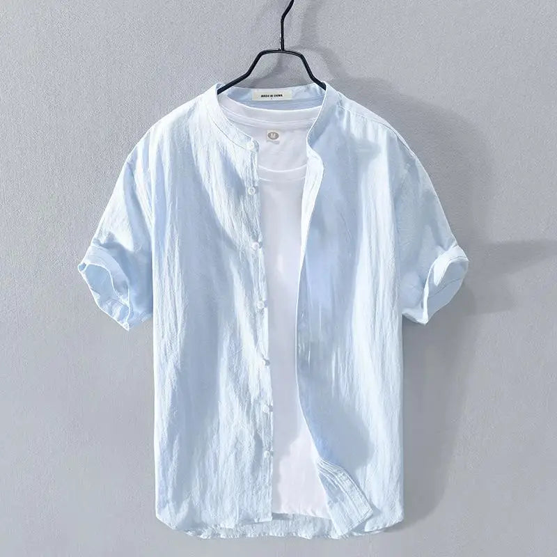 Camicia estiva in cotone e lino