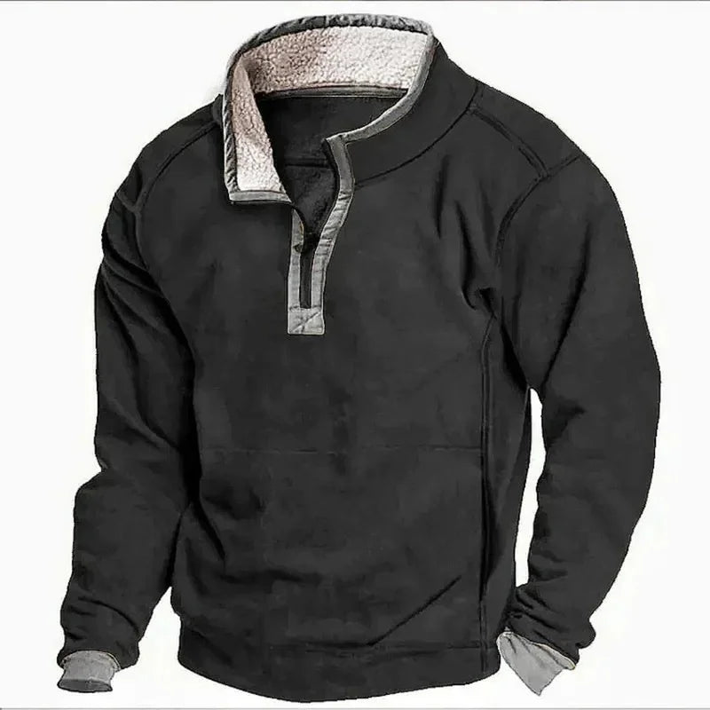 Maglione con zip in pile