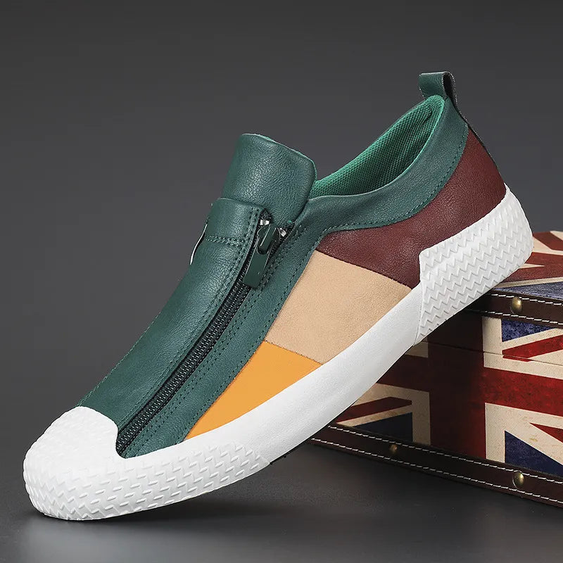 Scarpe in pelle con zip