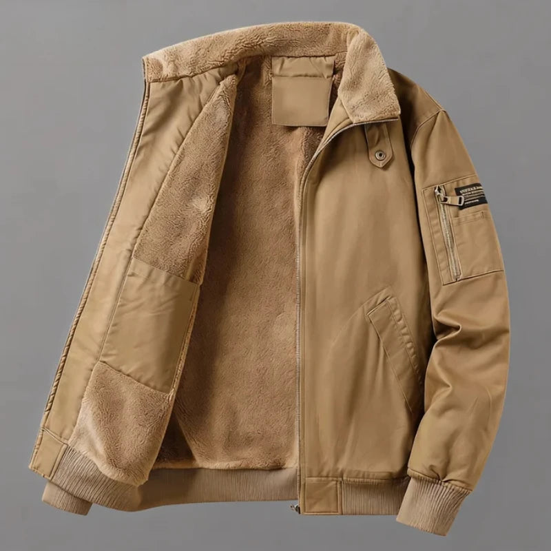 Giacca in cotone con fodera in pile