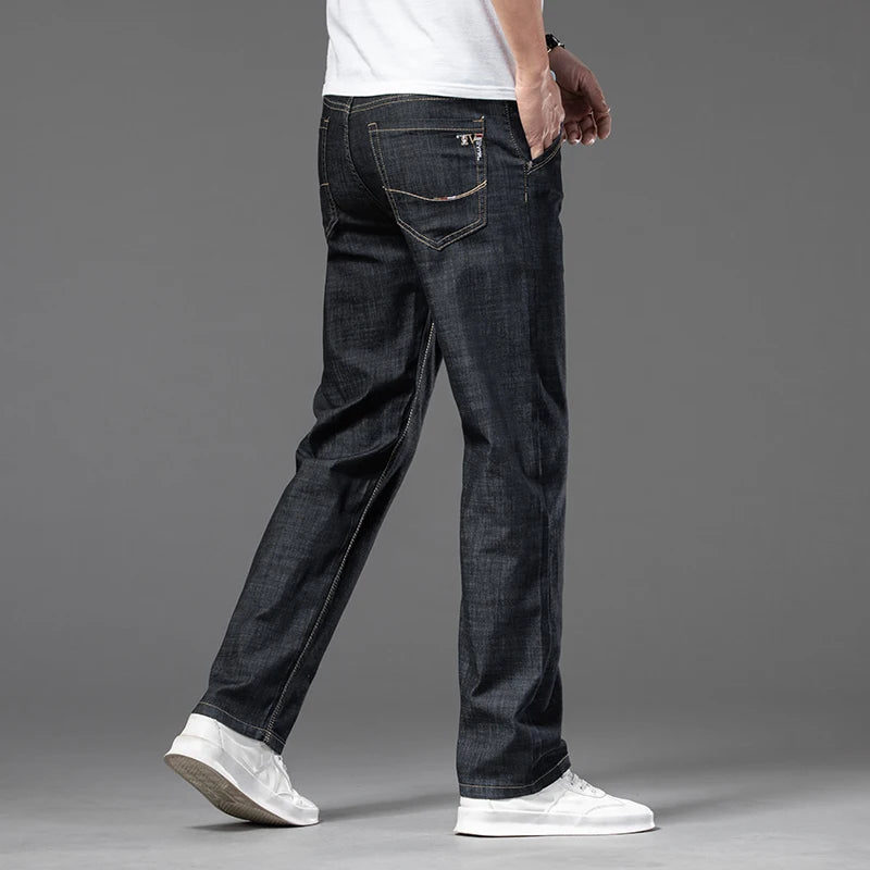 Jeans dritti casual in denim