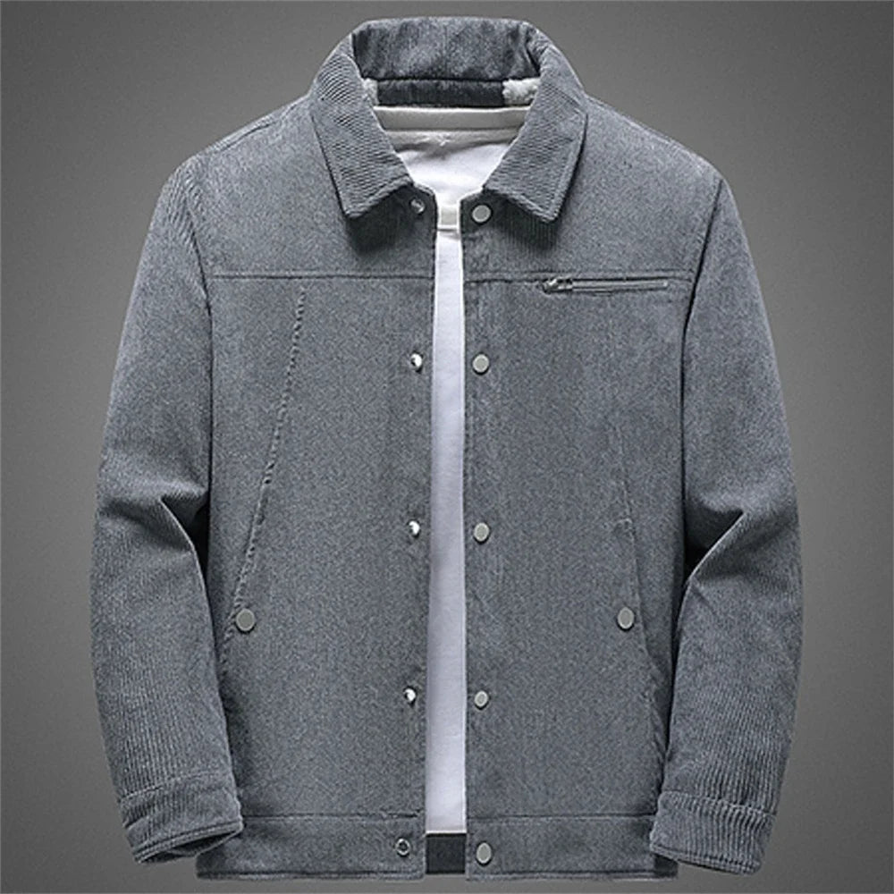 Elegante giacca in velluto a coste calda