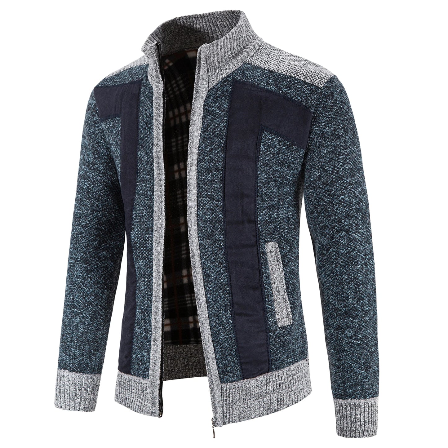 Cardigan elegante in maglia con zip