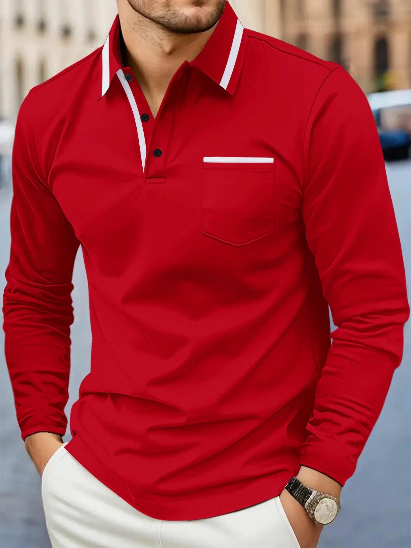 Maglione polo casual