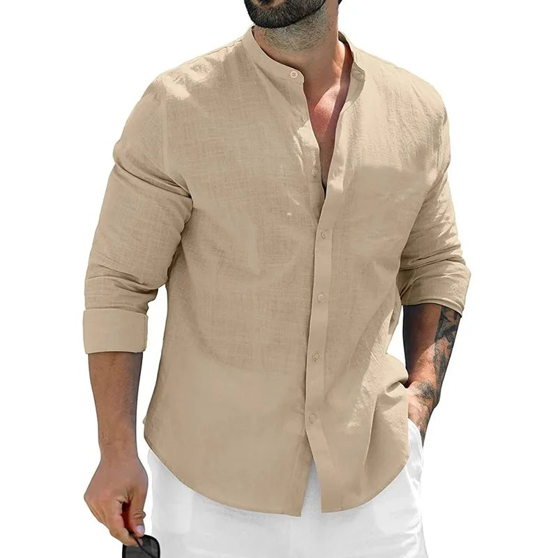 Camicia da uomo in lino