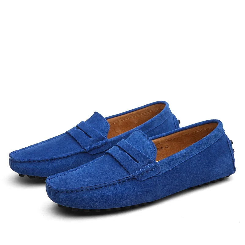 Mocassini casual in pelle scamosciata