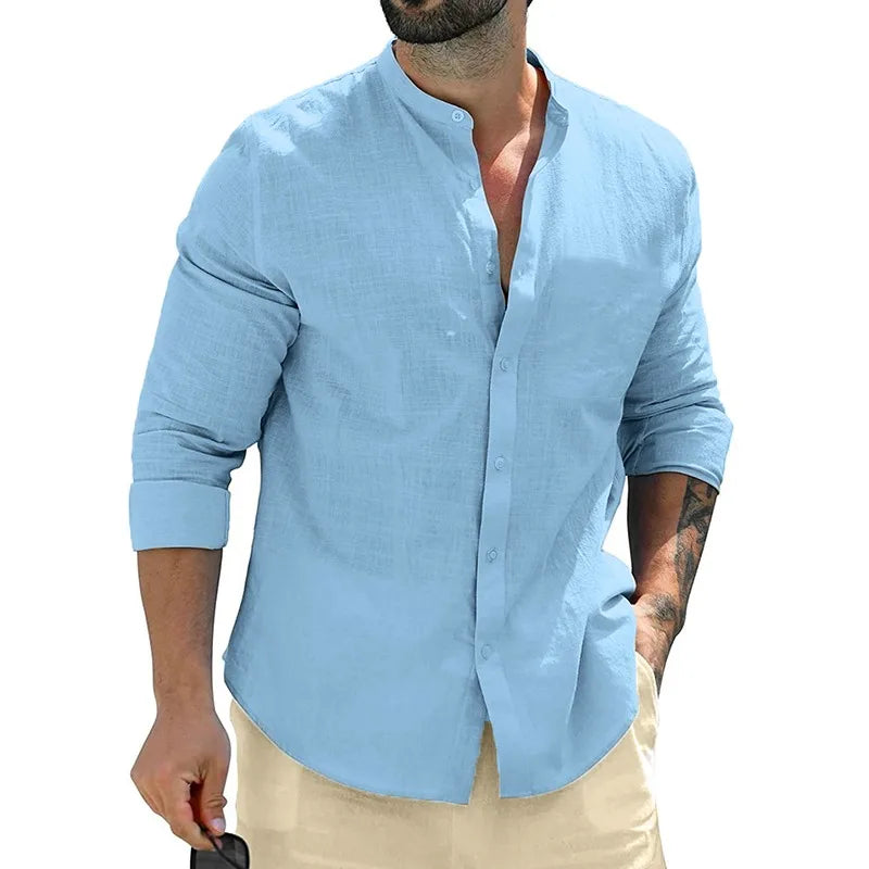 Camicia da uomo in lino
