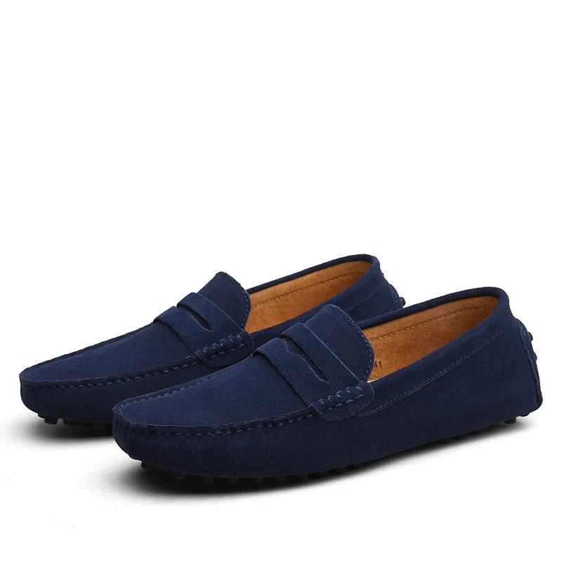 Mocassini casual in pelle scamosciata