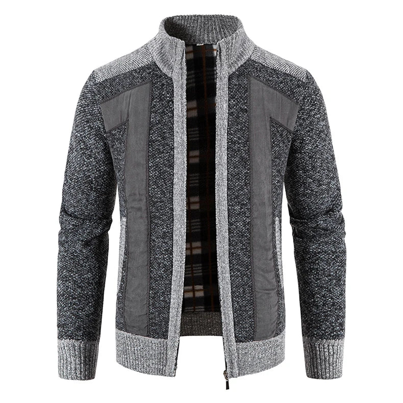 Cardigan elegante in maglia con zip