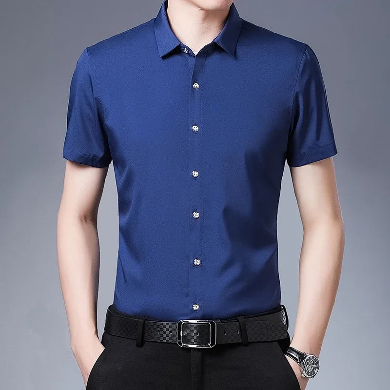 Camicia business casual a maniche corte