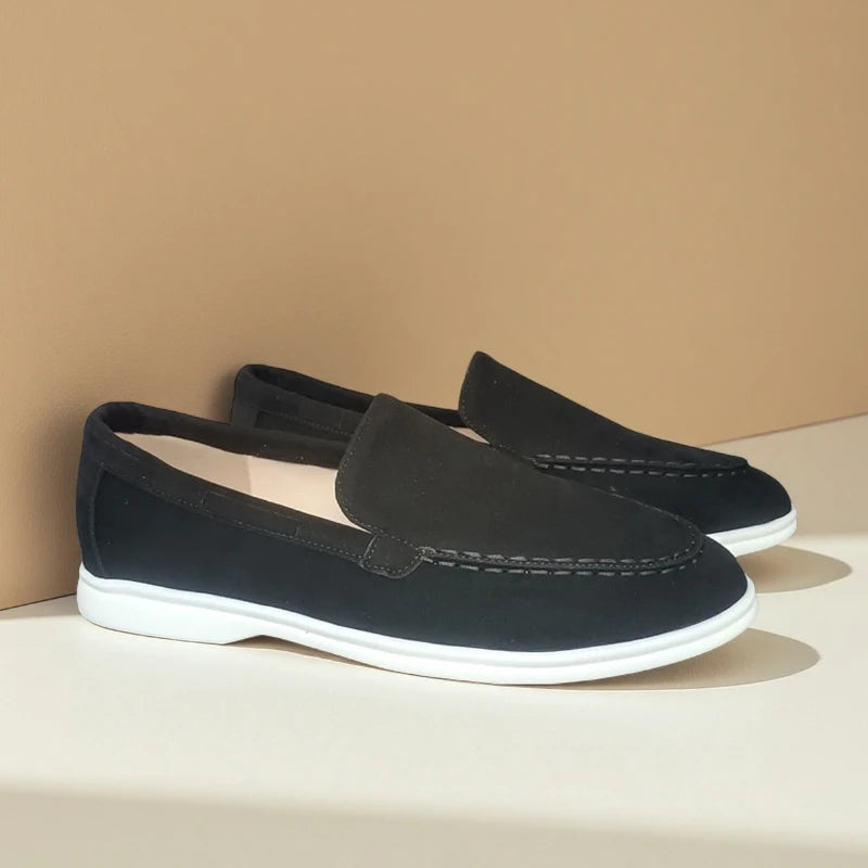 Mocassini in pelle scamosciata premium