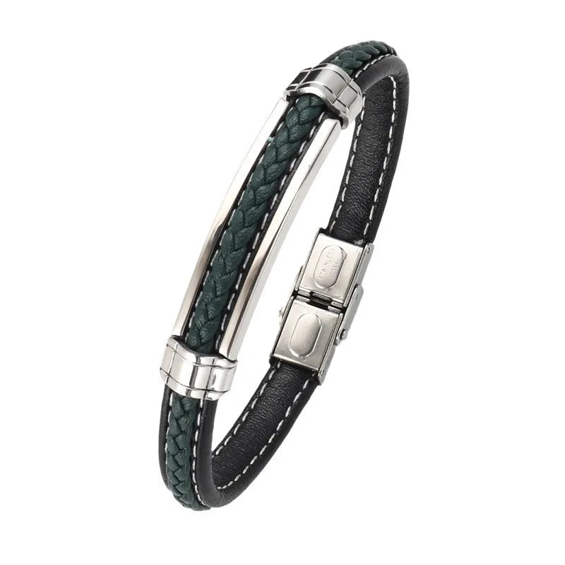 Elegante bracciale da uomo in acciaio inossidabile