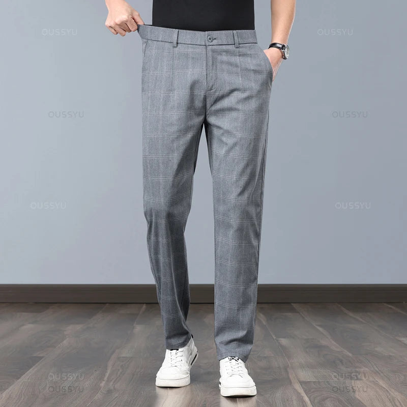 Pantaloni elasticizzati a quadri
