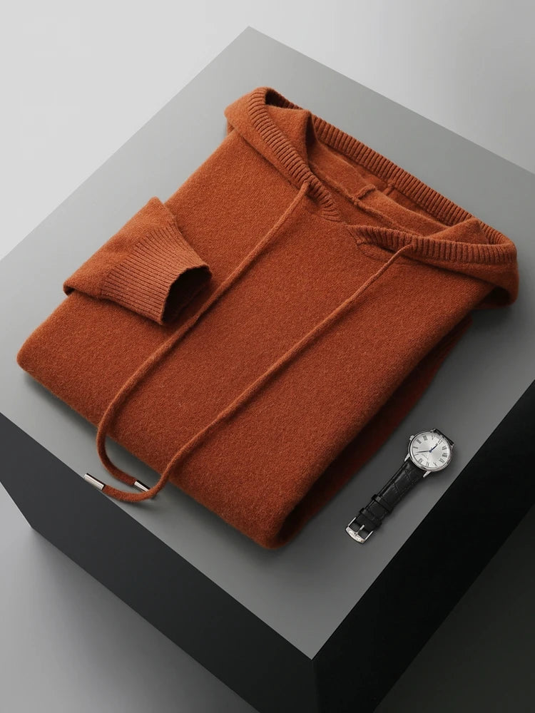 Felpa con cappuccio in lana merino Sirlus
