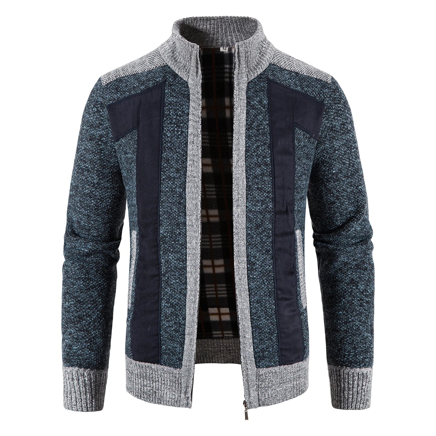 Cardigan elegante in maglia con zip