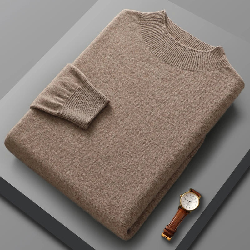 Maglione in cashmere con collo medio