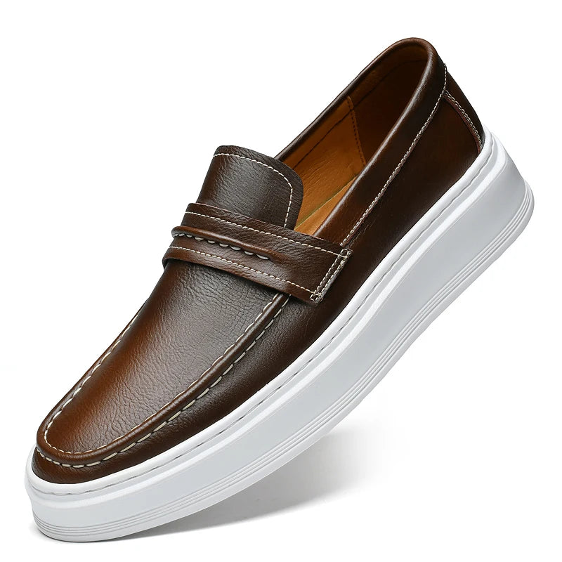 Scarpe da barca in pelle