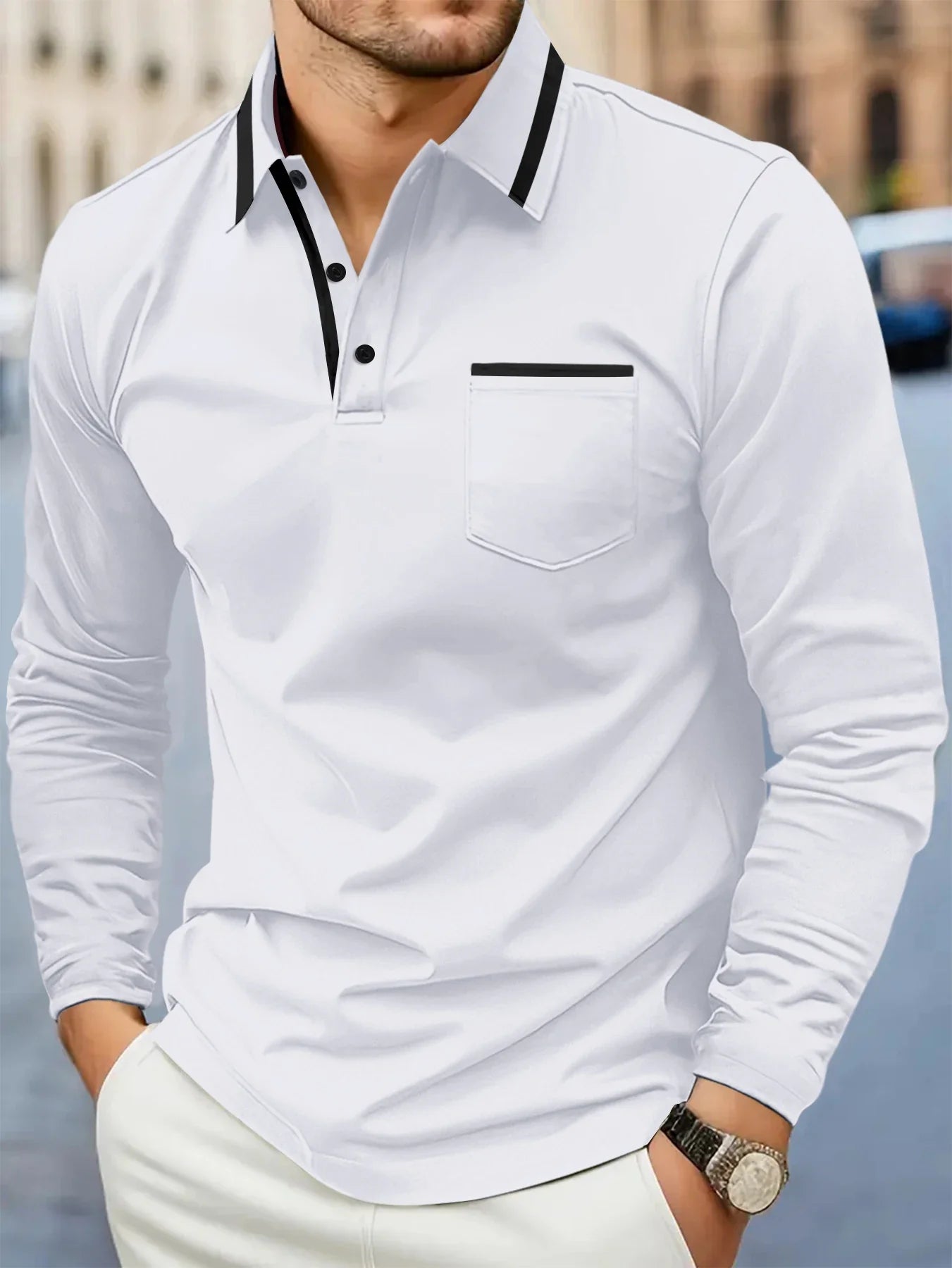 Maglione polo casual