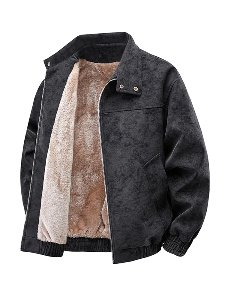 Giacca retro foderata in pile