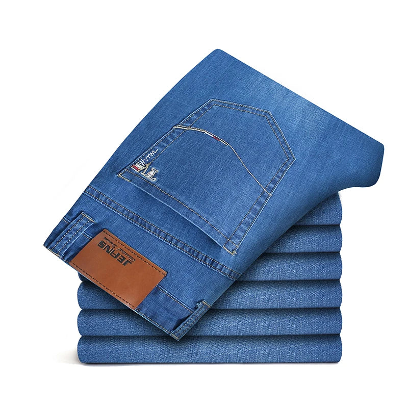 Jeans dritti casual in denim