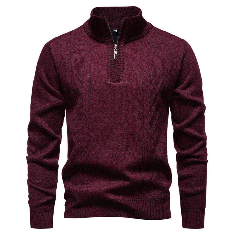 Maglione vintage lavorato a maglia con zip