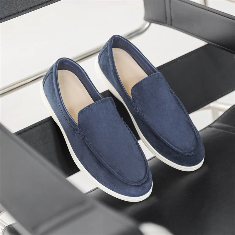 Mocassini casual in pelle scamosciata