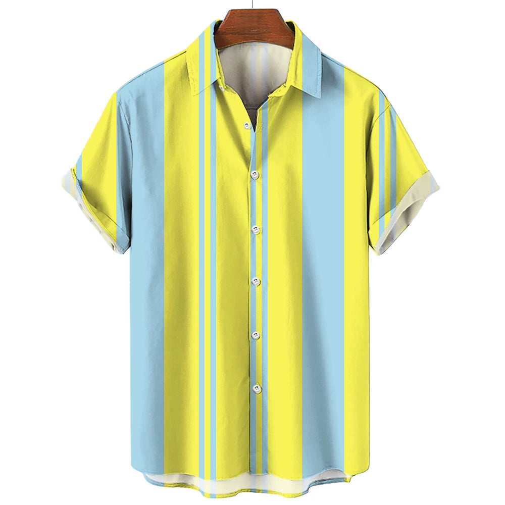 Camicia estiva a maniche corte a righe