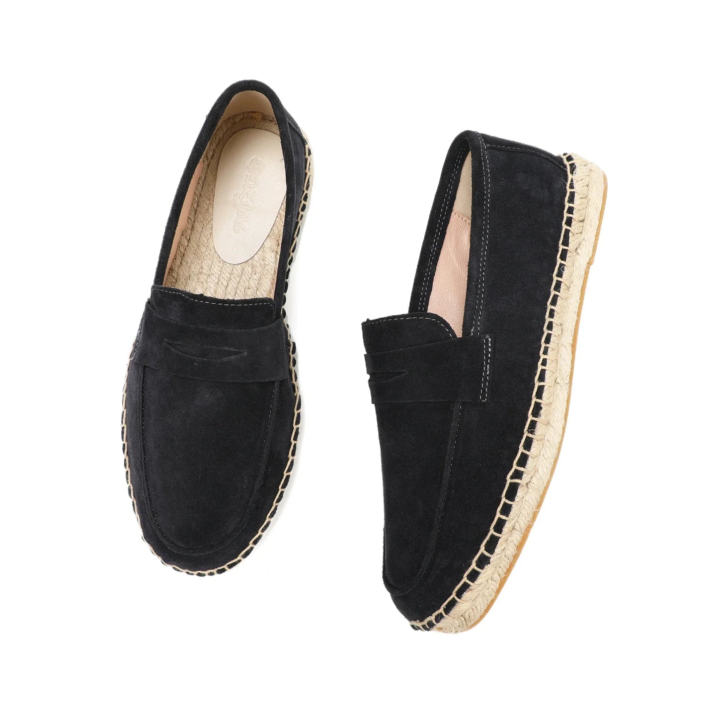 Espadrillas eleganti in pelle scamosciata