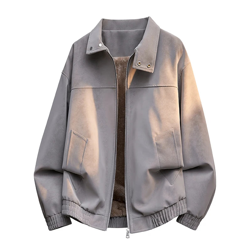 Giacca retro foderata in pile