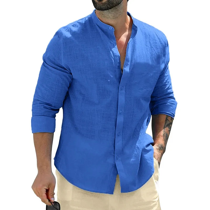 Camicia da uomo in lino