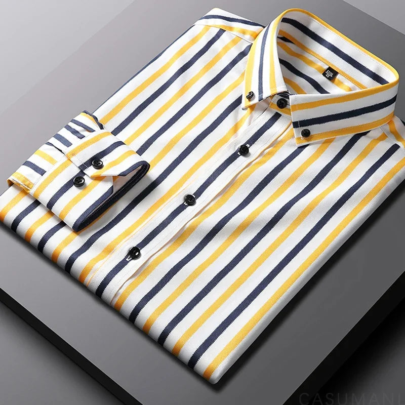 Camicia da uomo casual a righe