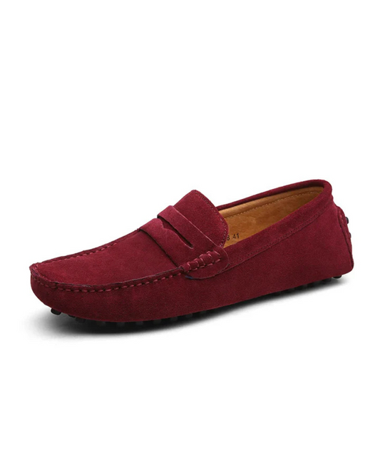 Mocassini casual in pelle scamosciata
