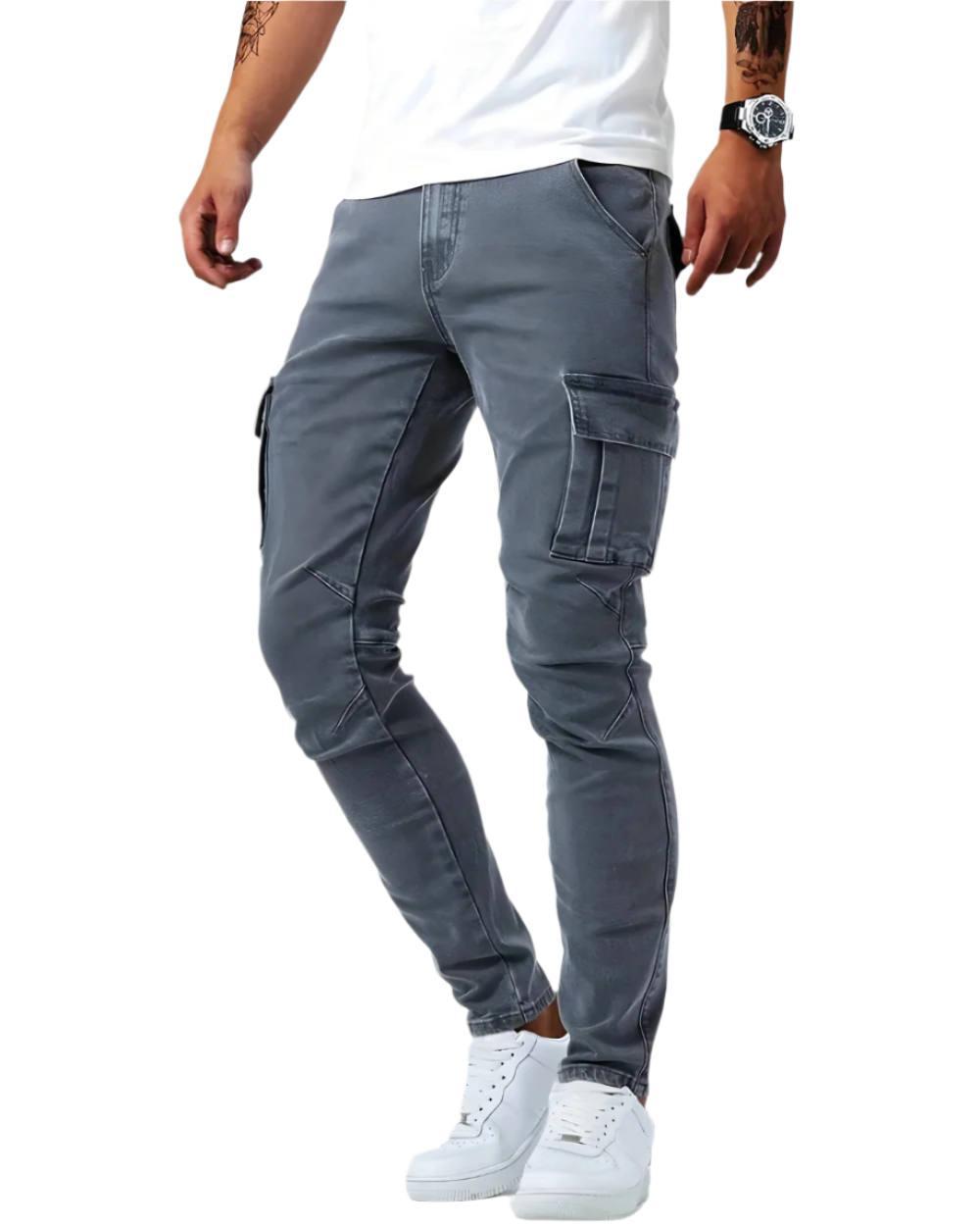 Pantaloni Marino Cargo Stretch