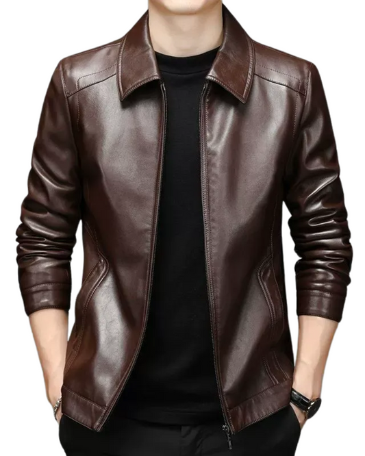 Giacca di pelle casual
