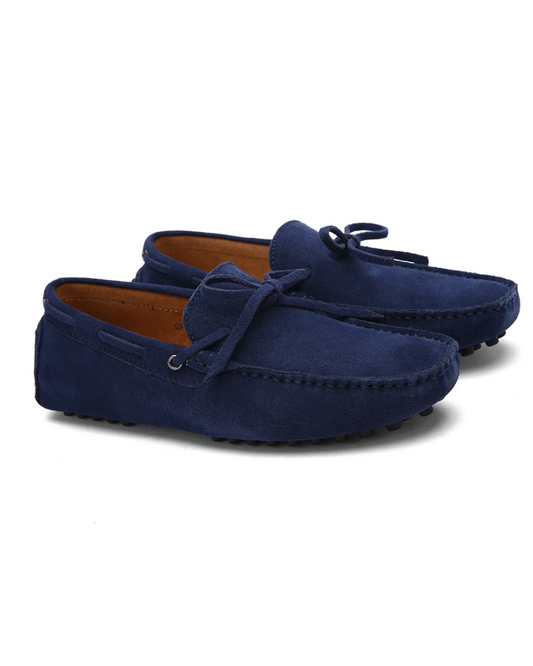Mocassini estivi casual in pelle scamosciata