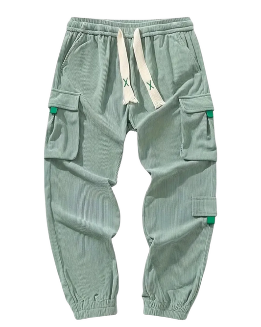 Pantaloni cargo in velluto a coste