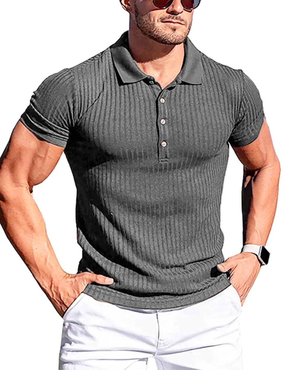Polo elegante a righe