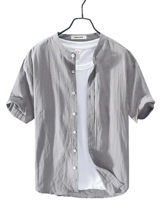 Camicia estiva in cotone e lino