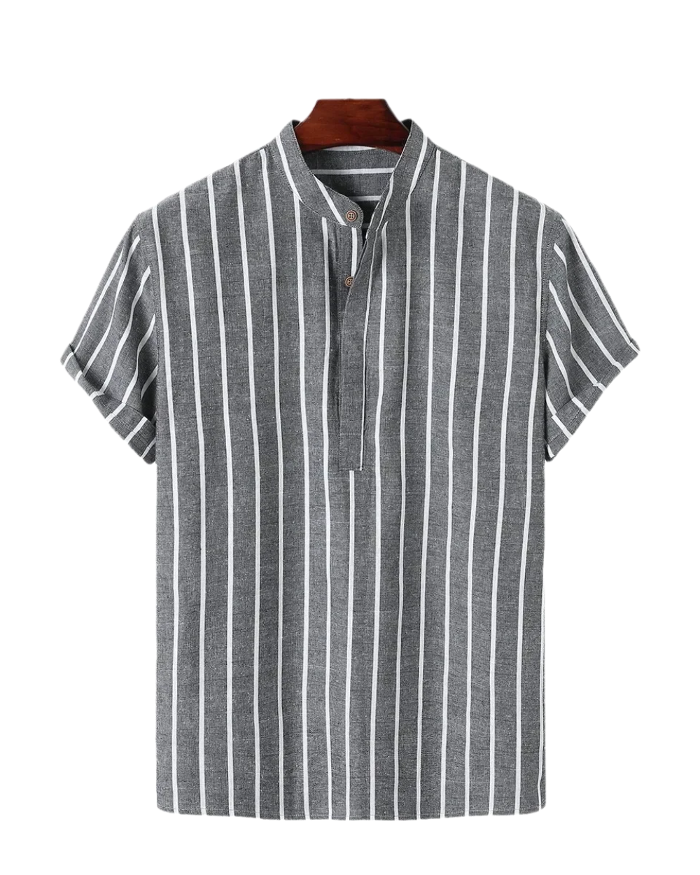 Camicia elegante a righe a maniche corte