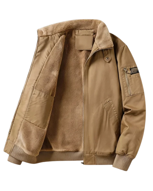 Giacca in cotone con fodera in pile