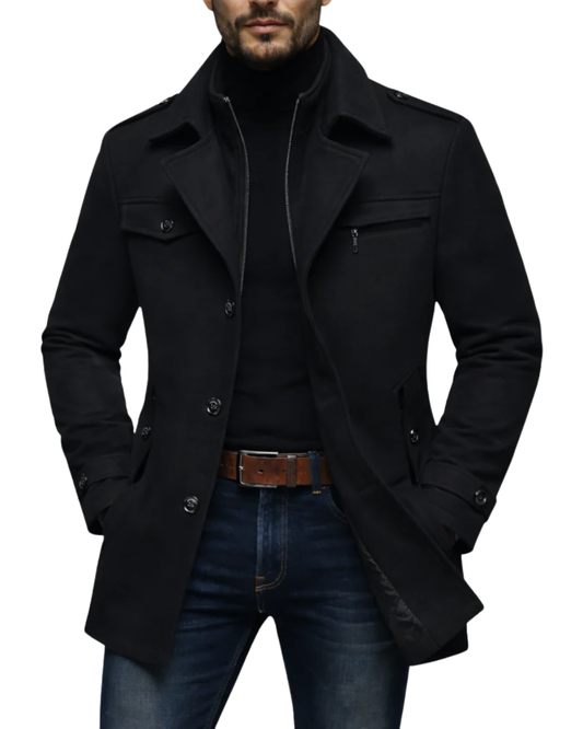 Elegante cappotto in lana