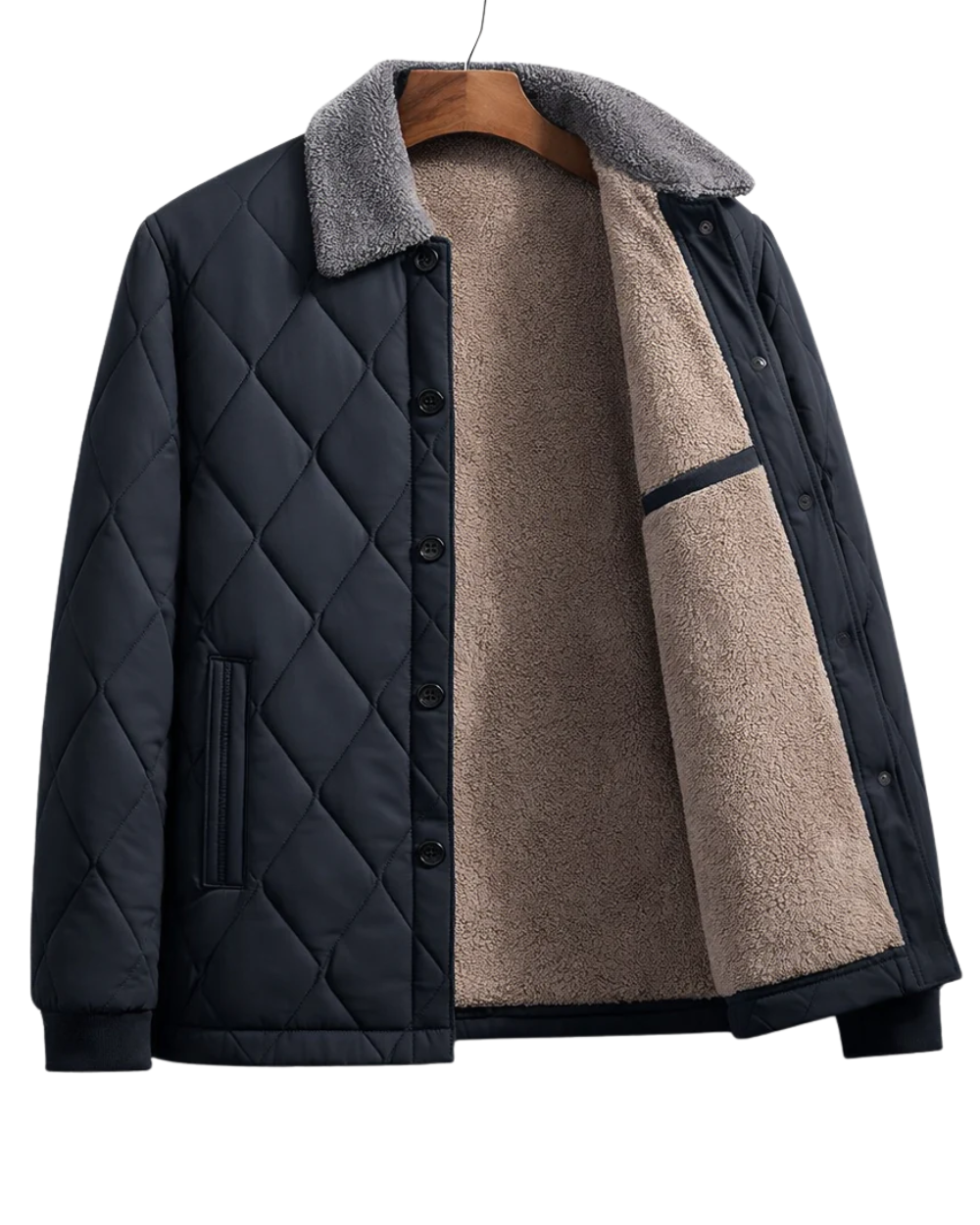 Elegante bomber in pile trapuntato