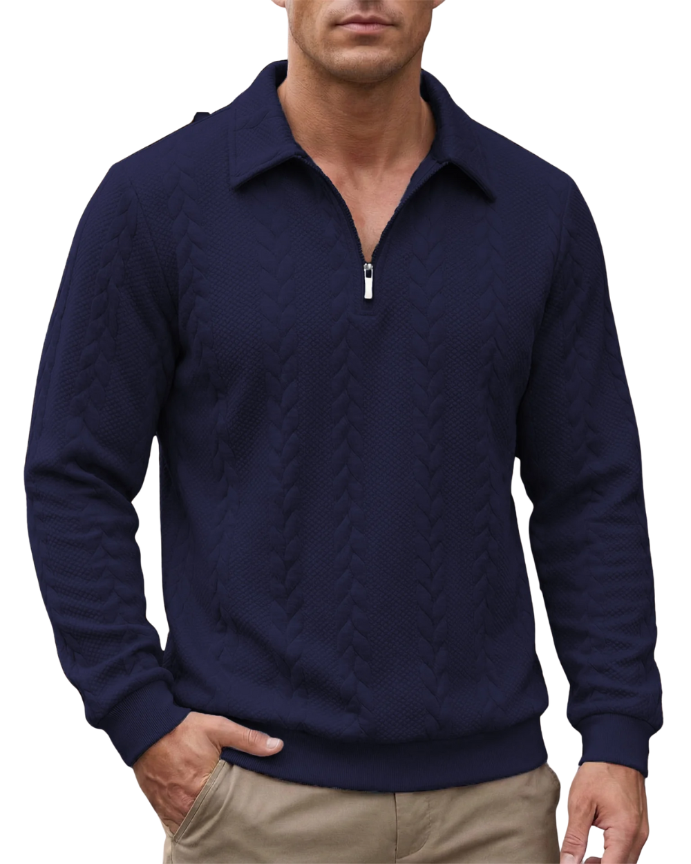 Maglione italiano con zip