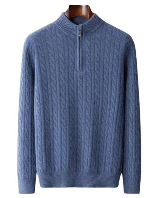 Deneb Cashmere Tessuto Mezza Zip